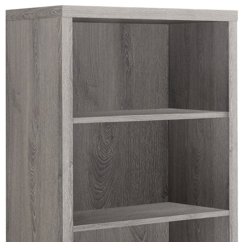 11.75" x 23.75" x 47.5" Cappuccino Particle Board Adjustable Shelves Bookshelf